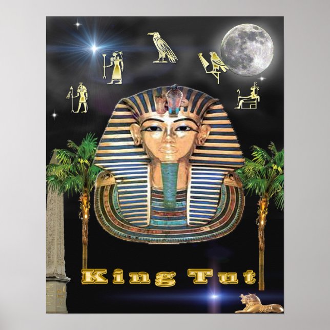 Affiches Pyramides égyptiennes et art du roi Tut (Devant)