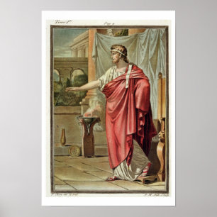 Affiches Pyrrhus, costume pour "Andromache" par Jean