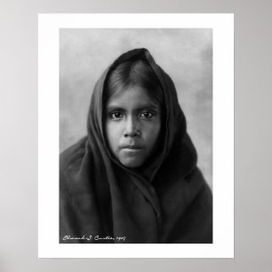 Affiches Qahatika Girl par Edward S. Curtis 16 x 20