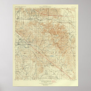 Affiches quadrangle San Jacinto montrant San Andreas Rift