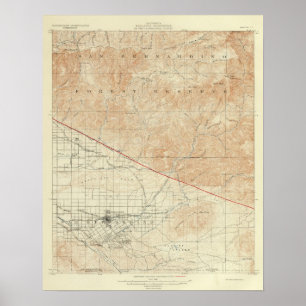 Affiches Quadrilatère de Redlands montrant la crevasse de