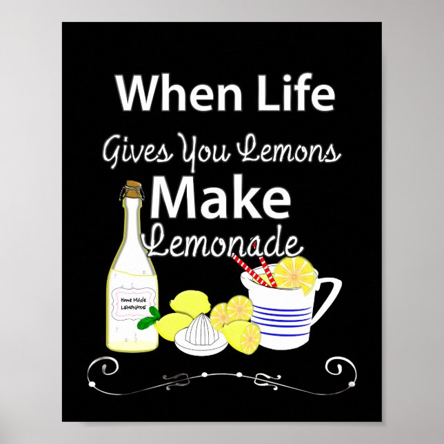 Affiches Quand La Vie Vous Donne Des Citrons Citation Inspi (Devant)