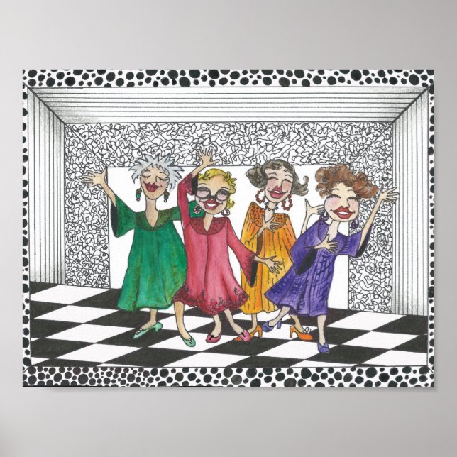 Affiches Quartet of Performing Gals  in all their Glory (Devant)