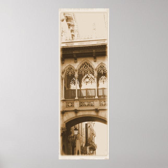 Affiches Quartier gothique Barcelone (Devant)