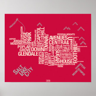 Affiches Quartiers de Salt Lake City : Crimson
