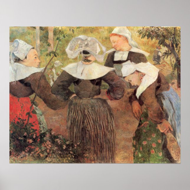 Affiches Quatre femmes bretonnes par Paul Gauguin (Devant)