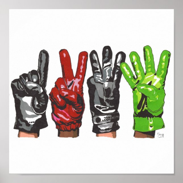 AFFICHES QUATRE GLOVES (Devant)