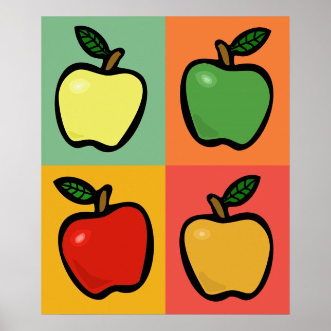 Affiches Quatre pommes (Devant)
