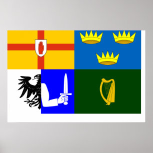 Affiches Quatre provinces, drapeau irlandais