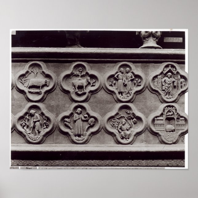 Affiches Quatrefoils avec les signes du Zodiaque (Devant)