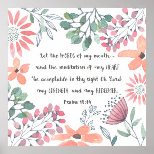 Affiches Que les paroles de ma bouche - Ps 19:14