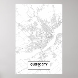 Affiches Québec (Québec) (noir sur blanc)