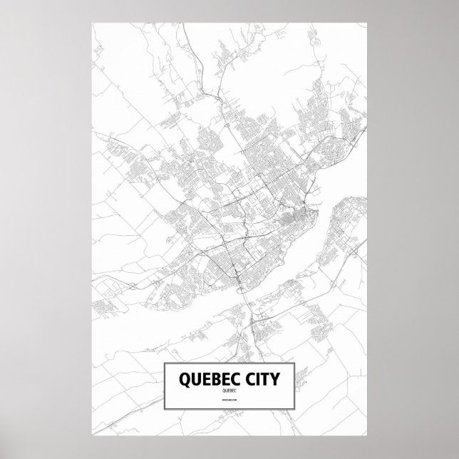 Affiches Québec (Québec) (noir sur blanc) (Devant)