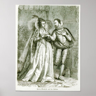 Affiches Queen Elizabeth and her Suitors