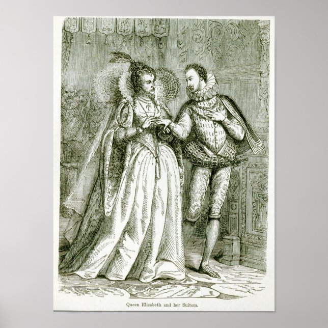 Affiches Queen Elizabeth and her Suitors (Devant)