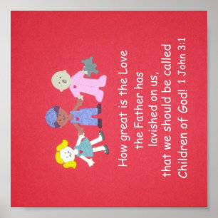 Affiches Quelle est la grandeur de l'amour... 1 Jean 3:1