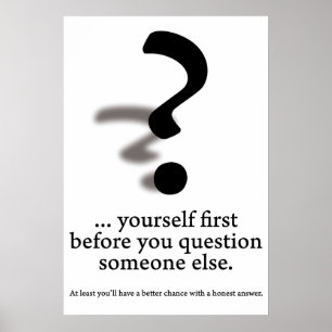 Affiches Question toi-même.