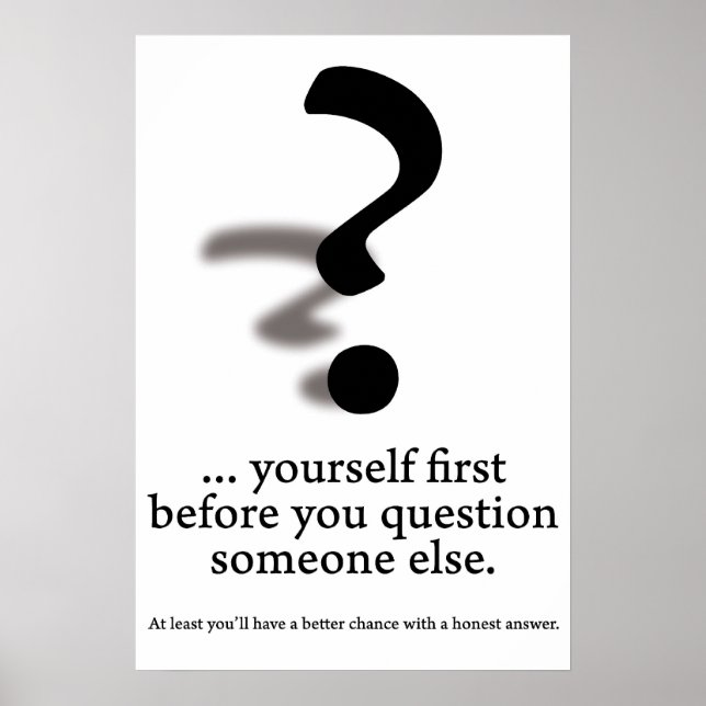 Affiches Question toi-même. (Devant)