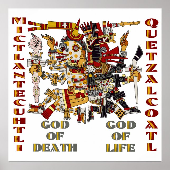 Affiches Quetzalcoatl et Mictlantecuhtli (Devant)