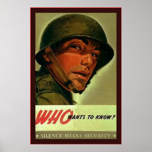 Affiches Qui veut savoir ?~Vintage Guerre mondiale 2