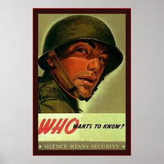 Affiches Qui veut savoir ?~Vintage Guerre mondiale 2