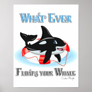 Affiches Quoi qu'il flotte votre baleine 2