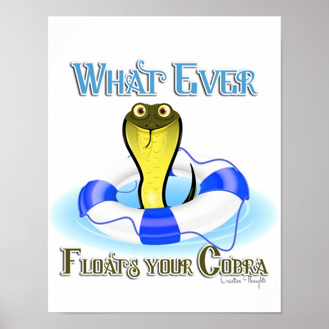 Affiches Quoi qu'il flotte votre Cobra (Devant)
