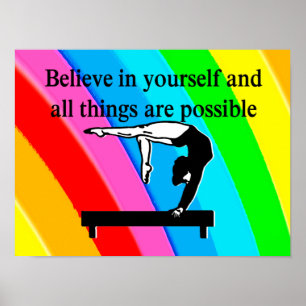 AFFICHES QUOTE DE GYMNAST INSPIRATIONNELLE DE JOLIE PLANCHE
