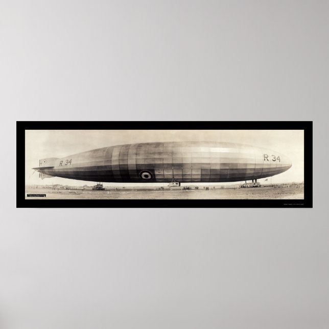 Affiches R34 Photo Blimp Dirigible 1910 (Devant)