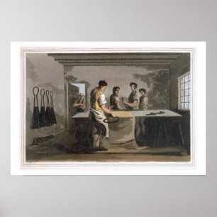 Affiches Raboteuses de tissu, "costume d'engrav de