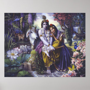 Affiches Radha Krishna Toile Couple All-Attractive