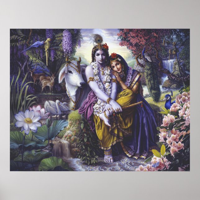Affiches Radha Krishna Toile Couple All-Attractive (Devant)