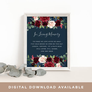 Affiches Radiant Bloom Panneau Commémoratif de Mariage Nu