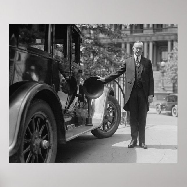 Affiches Radio Équipé Antique Car, années 1920 (Devant)