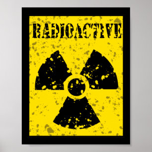 Affiches radioactive-4 RADIOACTIVE WARNING SYMBOL SIGN GRAP