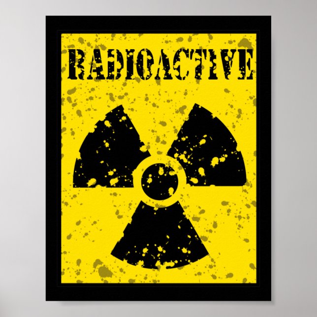 Affiches radioactive-4 RADIOACTIVE WARNING SYMBOL SIGN GRAP (Devant)