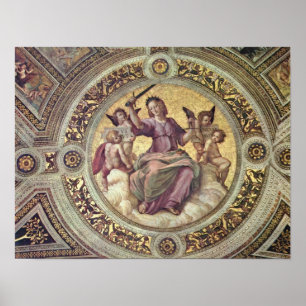 Affiches Raffaello Sanzio da Urbino - Justitia Tondo