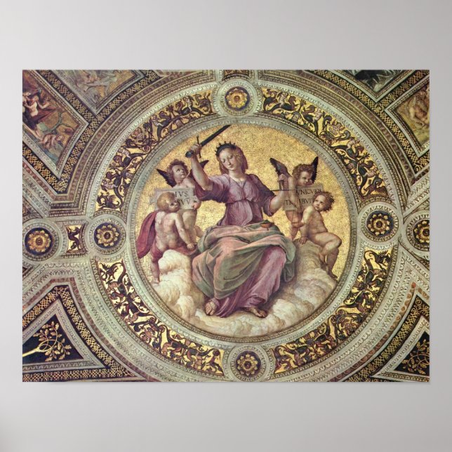 Affiches Raffaello Sanzio da Urbino - Justitia Tondo (Devant)
