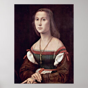 Affiches Raffaello Sanzio - Portrait d'une dame (Le muet)