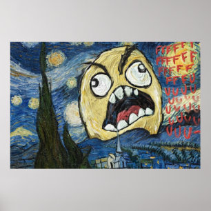 Affiches Rage Face Mème Face Comique Classy Peinture