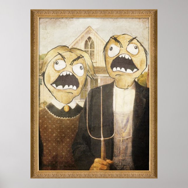 Affiches Rage Face Mème Face Comique Classy Peinture (Devant)