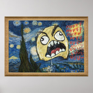 Affiches Rage Face Mème Face Comique Classy Peinture