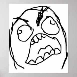 Affiches Rage Guy Angry Fuu Fuu Rage Face Meme