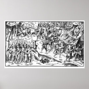 Affiches Raid de bétail irlandais sur une plantation anglai