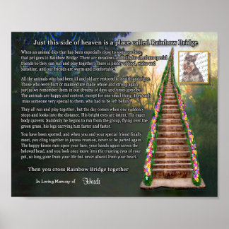 Affiches Rainbow Bridge Animaux de compagnie Perdre la paro
