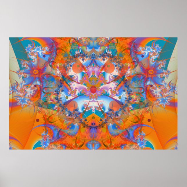 Affiches Rainbow Bridge Psychedelic Fractal (Devant)
