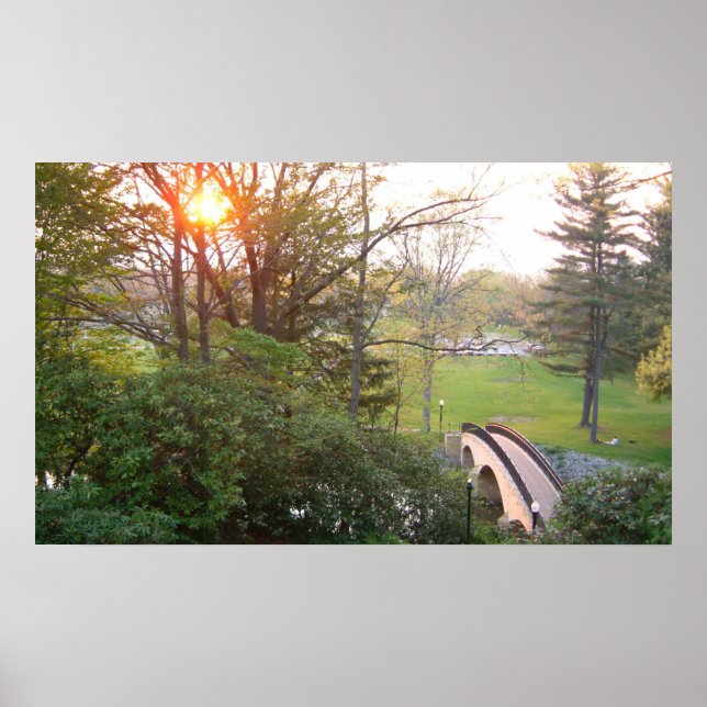 Affiches Rainbow Bridge Sunset at Grove City College (Devant)