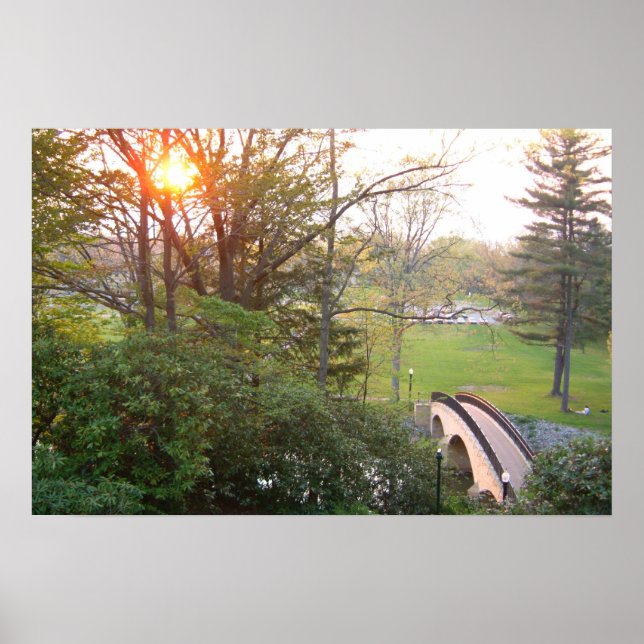 Affiches Rainbow Bridge Sunset at Grove City College (Devant)