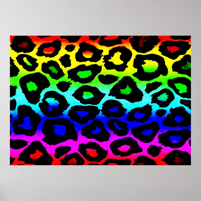 Affiches rainbow_leopard_print modifié (Devant)