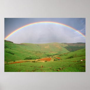 Affiches Rainbow Over Hills, Eastern Cape, Afrique du Sud